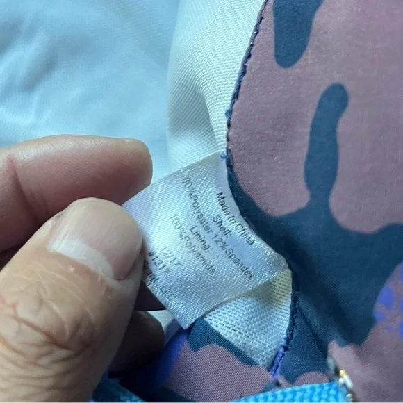 ARGYLE GRANT purple navy blue camo swim trunks